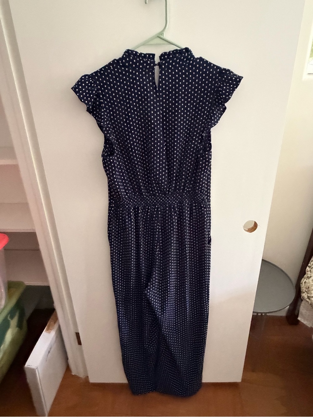 Monteau Navy Polka Dot Jumpsuit - Picture 3 of 3